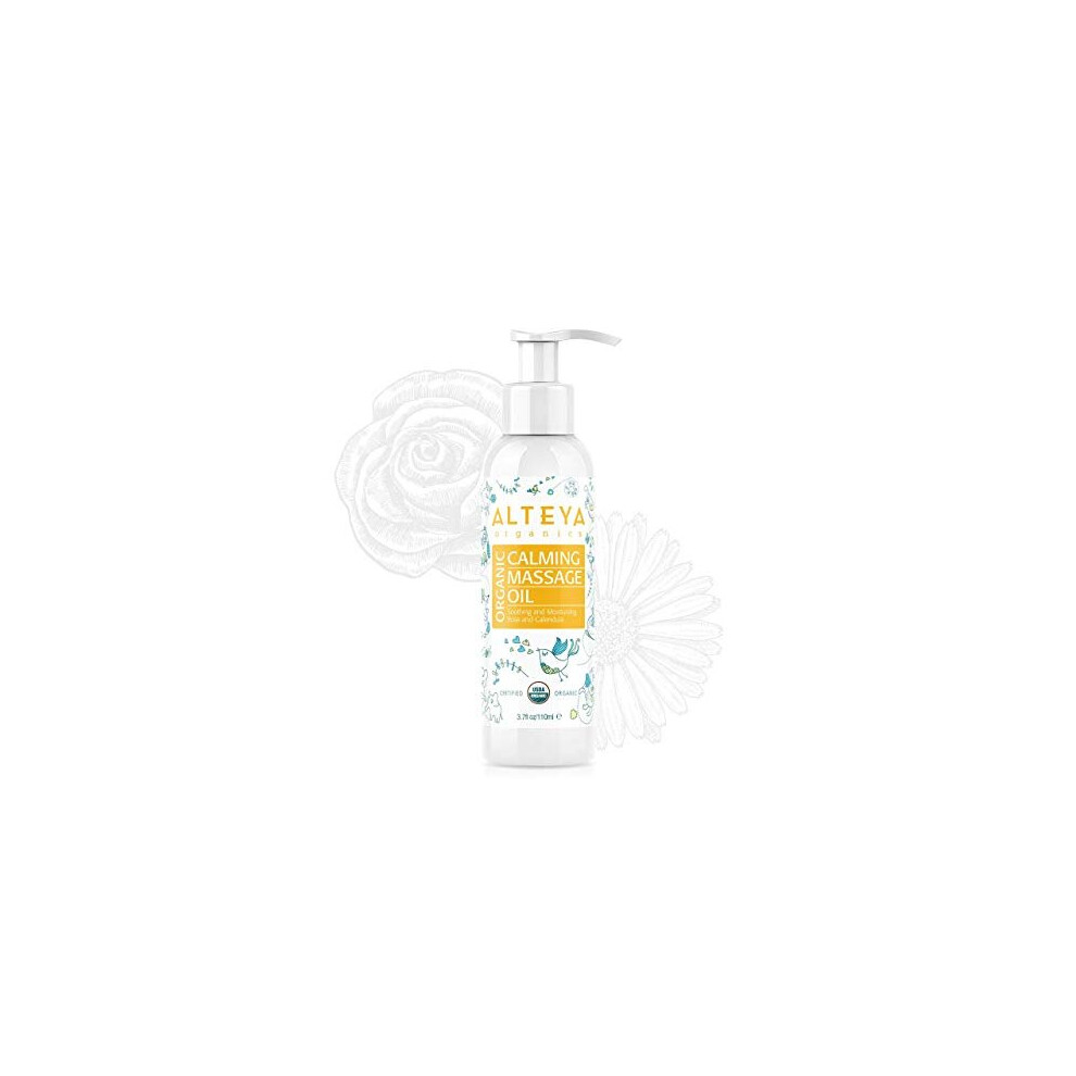 Organic Kids And Baby Calming Massage Oil 110 Ml Usda Certified Organic Pure Bio Natural Mild And Gentle Body Massage Oil Blend For Extra Sensitive Alteya