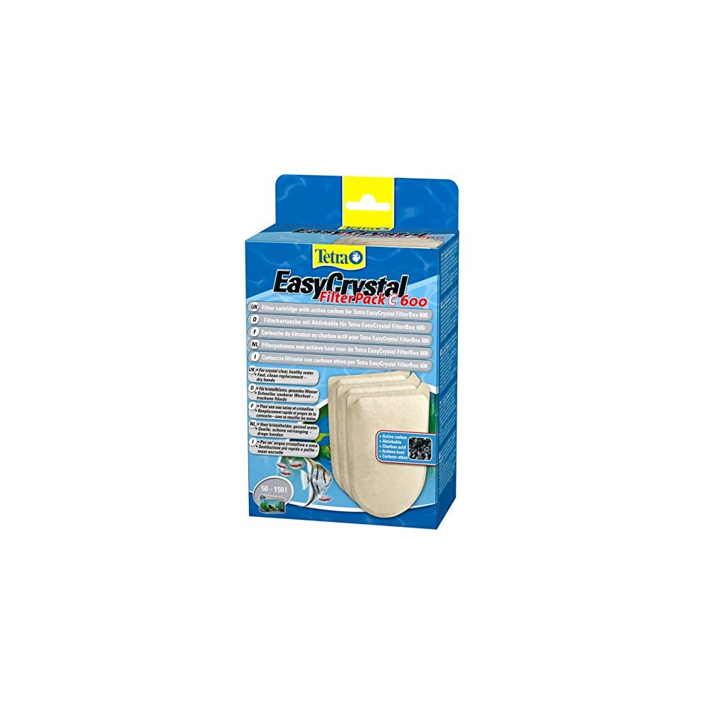 Tetra Easycrystal Filter Pack 600C 174665 Filter Cartridge With Active Carbon