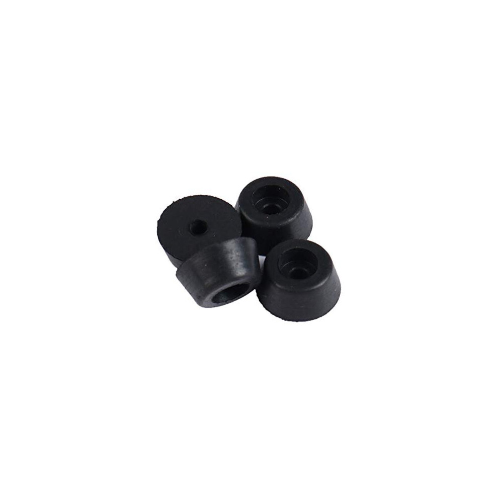 4Pcs Rubber Feet Bumper Furniture Sofa Table Amplifier Speaker Cabinet Leg Pads Floor Protector Black D25x20xh11mm 700836506386