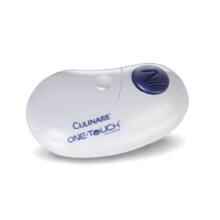 C50600 One Touch Electronic Tin Opener White PlasticStainless Steel Automatic Can Opener Battery OperatedHandsFree UseMagnetic Lid Removal Batteries