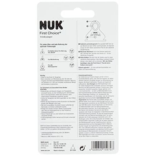 First Choice AntiColic Latex Teats 2Pack Orthodontic Nuk Shape 1