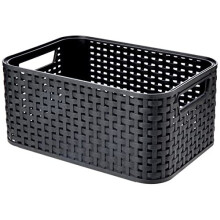 Style S storage boxes baskets Storage basket Grey Rattan Monotone Bathroom Bedroom