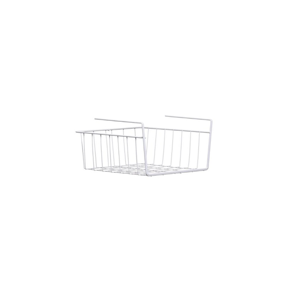 Housewares Under Shelf Storage Basket for Cupboard Shelf Organiser Pantry Storage BasketsWhite29 cm