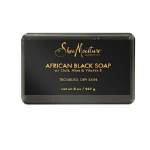 Organic African Black Soap Bar with Shea Butter 8oz