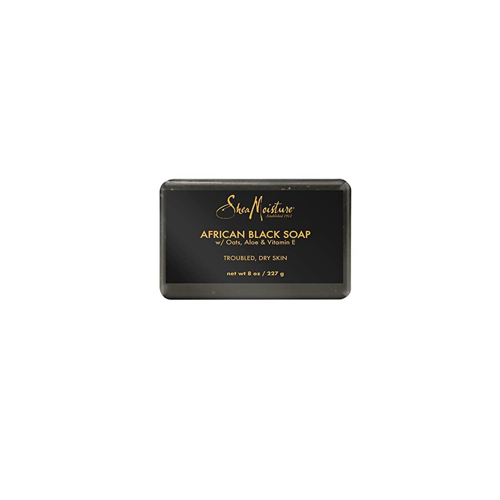 Organic African Black Soap Bar with Shea Butter 8oz