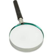 Real Glass Magnifying Glass Hand Lens Reading Magnifier for Books Large HandHeld 75mm Strong High Clarity Eye Glasses