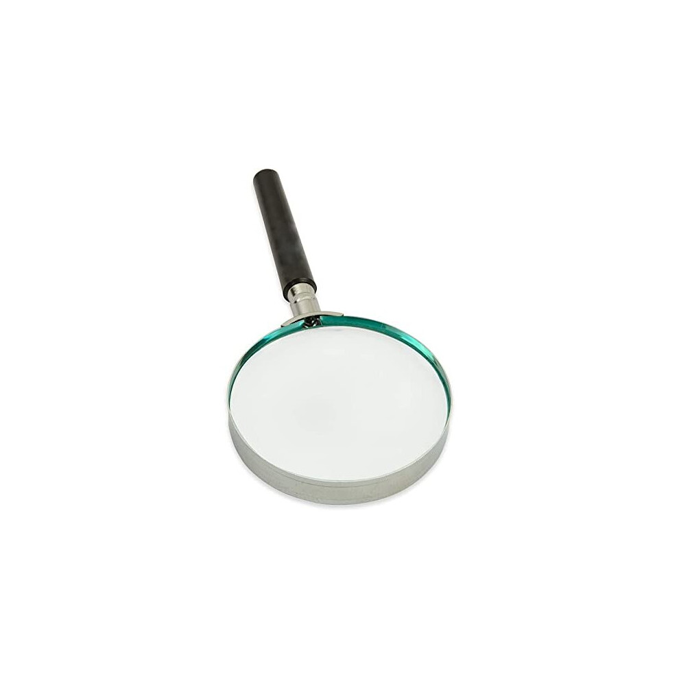 Techaffect Real Glass Magnifying Glass Hand Lens Reading Magnifier For Books Large Handheld 75Mm Strong High Clarity Eye Glasses
