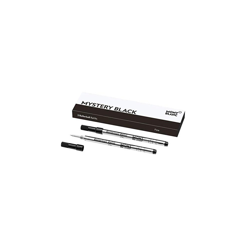 Montblanc Rollerball Refills F Mystery 105162 Refill Cartridge With A Fine Nib For Rollerball Pens 2 X Pen Refills Black