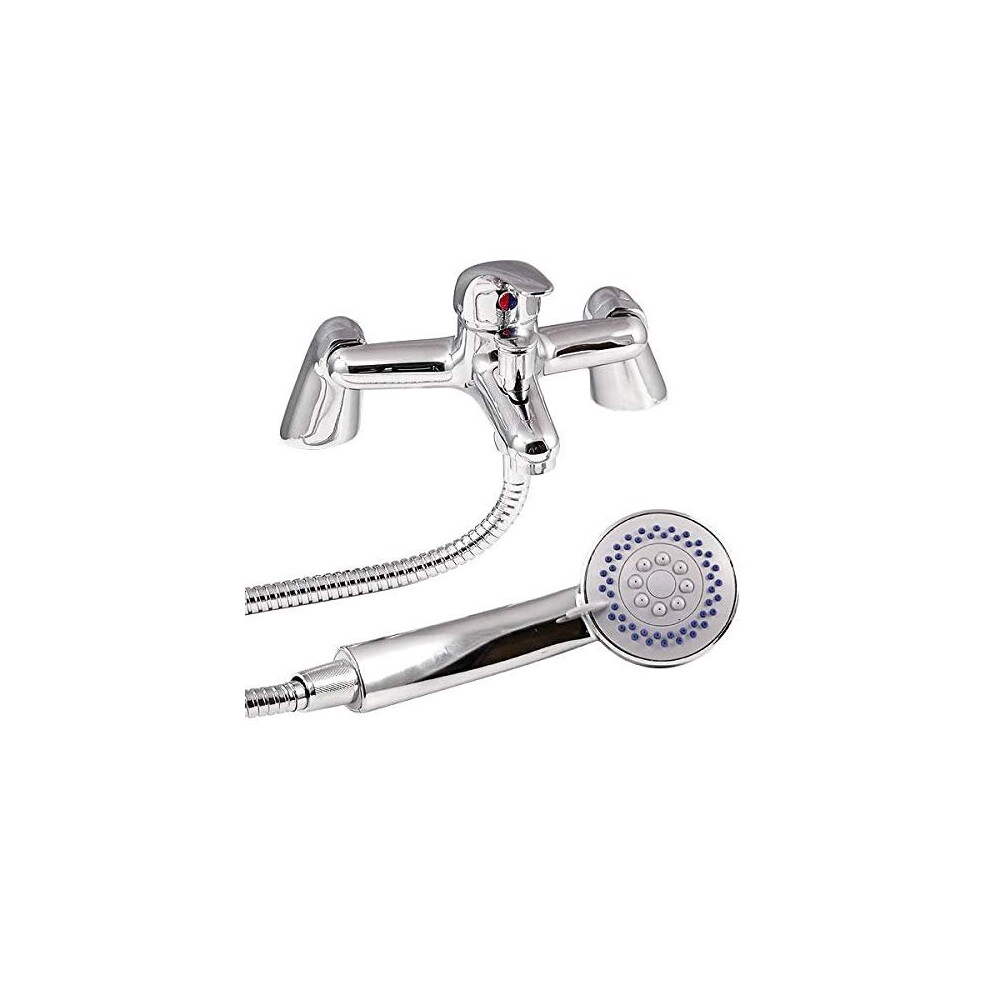 Chrome Bath Filler Mixer Tap Hand Held Shower Head Handset Set Tb116 5055826016600