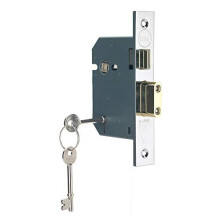 BBSSL25CH British Standard 5 Lever Mortice Sashlock Chrome Finish Boxed Suitable for External Doors 25 Inch64 mm