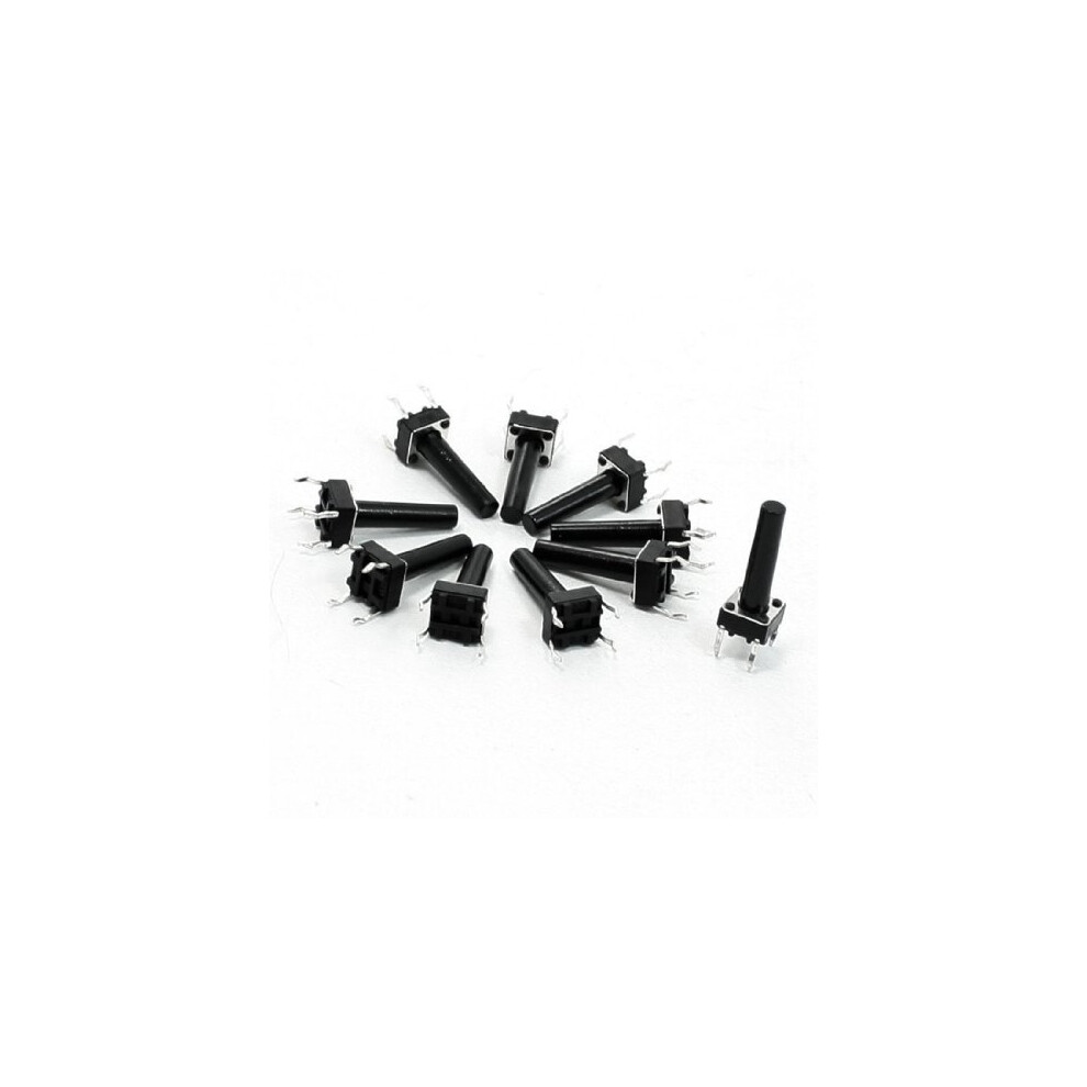 10 Pcs 6X6x17mm 4Pin Dip Pcb Momentary Tactile Tact Push Button Switch 700955608398