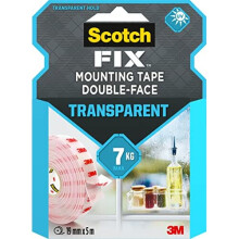 ScotchFix Transparent Mounting Tape 4910C1950P 19mm x 5m 1 rollpack Packaging May Vary