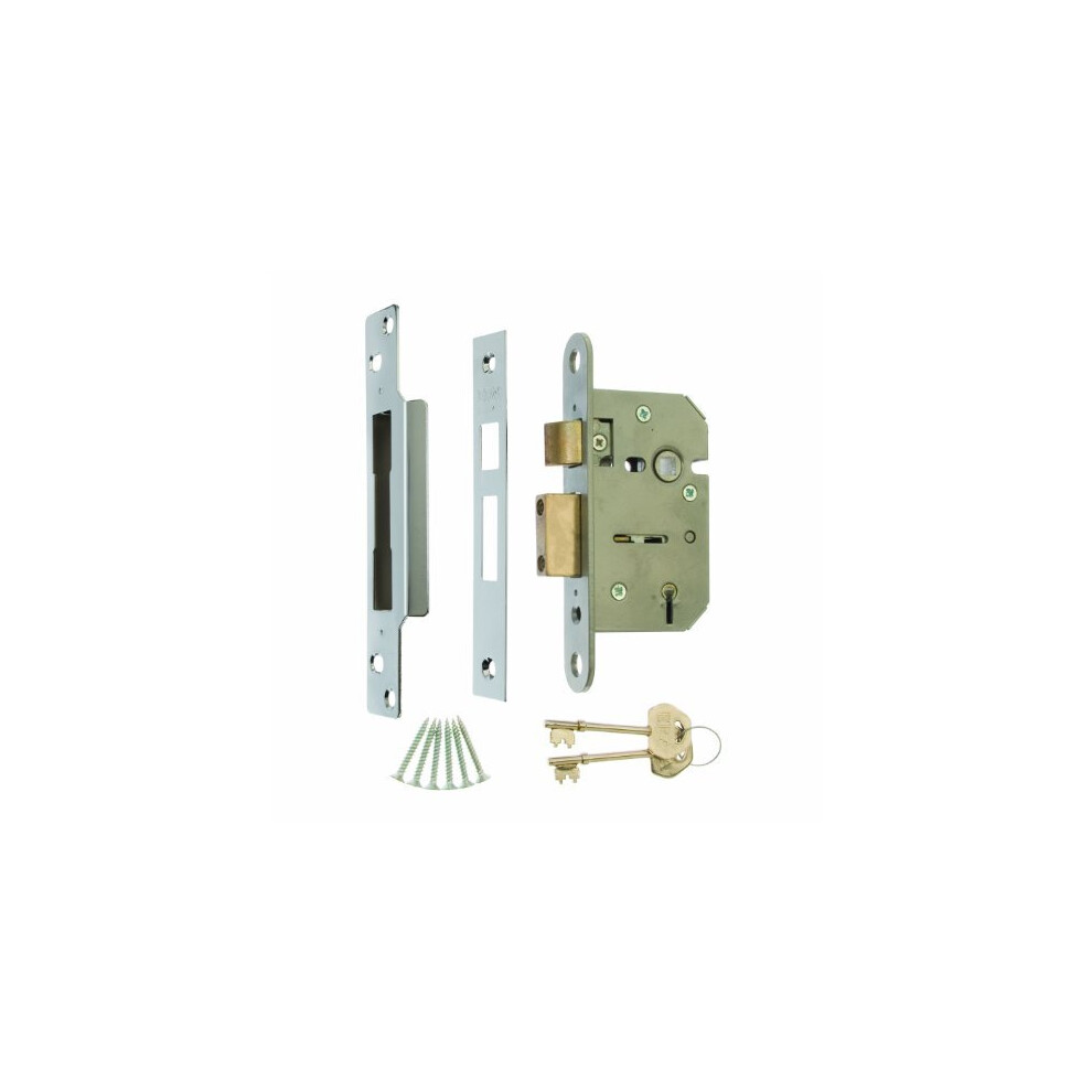 20261 Viscount 25Inch 64Mm 5 Lever High Security Mortice Sashlock Chrome Effect 5054040351078