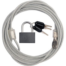 Sistema antifurto - accessorio di sicurezza Vorel - 77815 - Serratura a chiave Cavo di sicurezza e di bloccaggio 3 chiavi, Grigio