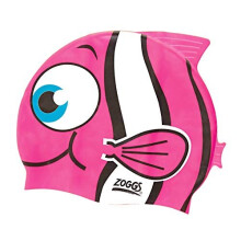 Girls Silicone Character Swimming Cap Pink Goldfish up to 14 years UK