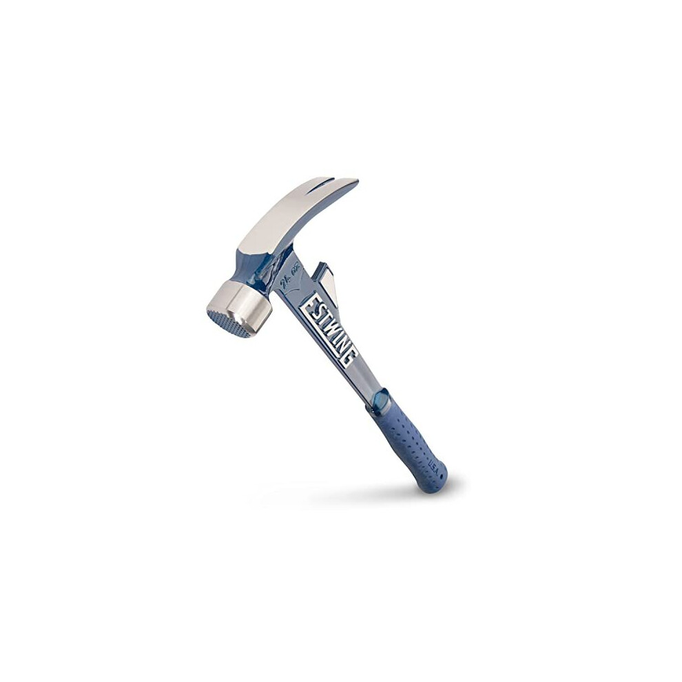 E624TM 24oz 16inch Milled Face Hammertooth Hammer with Vinyl Shock Reduction Grip Blue