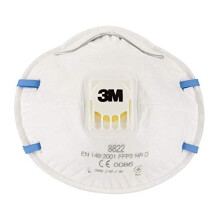 8822 FFP2 Cup Shaped Particulate Respirator White 3Piece