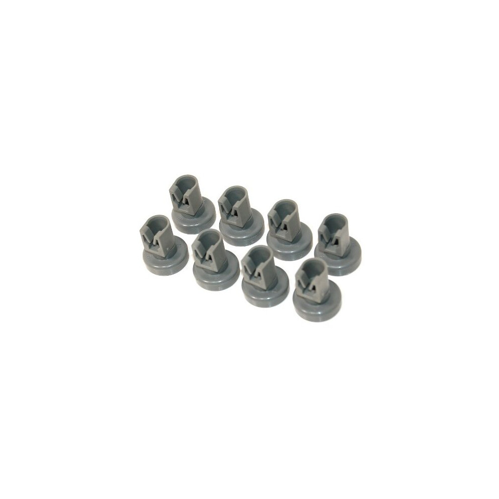 Zanussi Dishwasher Upper Basket Wheels Pack Of 8 Genuine Part Number 50286967000 Grey