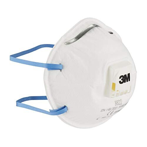 3M 8822 FFP2 Cup Shaped Particulate Respirator White 3Piece 1
