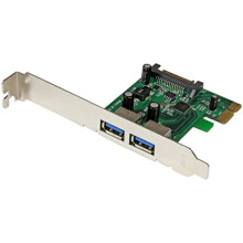 PEXUSB3S24 2 Port PCI Express PCIe SuperSpeed USB 30 Card Adapter with UASP SATA Power Dual Port USB 3 PCIe Controller