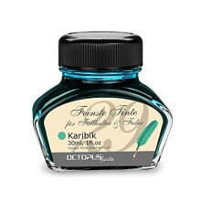 Fountain pen ink in ink glassWriting ink for fountain pen Fountain pen ink in Caribbean 30ml inkpot Calligraphy Ink