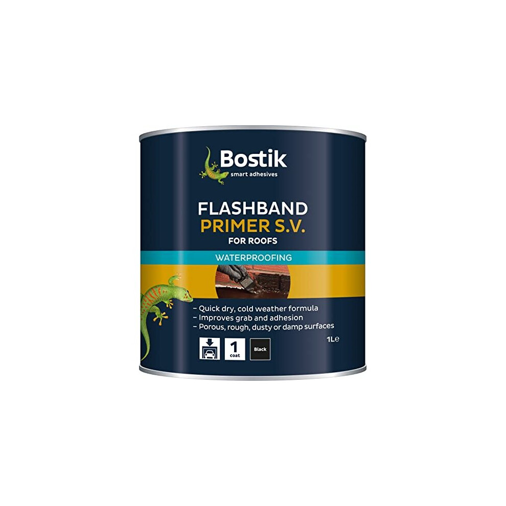 30812258 Flashband Primer SV for Roofs Primer for Flashing Tape Improves Grab and Adhesion Colour Black Size 1L