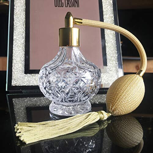 Vintage Glass Empty Refillable Perfume Bottle with Spray AtomizerGlass Perfume Bottle Home Table Decor 1