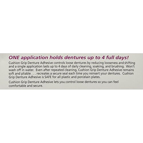 Cushion Grip Thermoplastic Denture Adhesive 1 oz Pack of 2 1