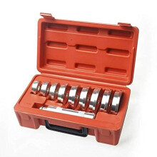 KATSU 10PCs Aluminum Bearing Race and Seal Bushing Driver Removal Install Master Tool Set for Automotive Car Truck Wheel Bearings Repair Garage