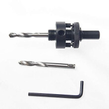 Bi Metal Hole Saw Arbor Hex with 2 HSS Pilot Drills Core Bits Adapter 32152mm 122296