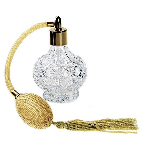 Vintage Glass Empty Refillable Perfume Bottle with Spray AtomizerGlass Perfume Bottle Home Table Decor