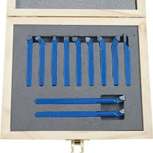 KATSU Lathe Turning Milling Cutting Tool Set 11 Pieces 6MM Cemented Carbide Tip Tipped Brazed Boring Welding Cutter for Lathes CNC Metalworking