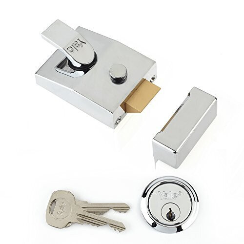 Yale P89SCSC60 Deadlocking Nightlatch High Security with Automatic Deadlock Chrome Finish 60 mm Backset 1