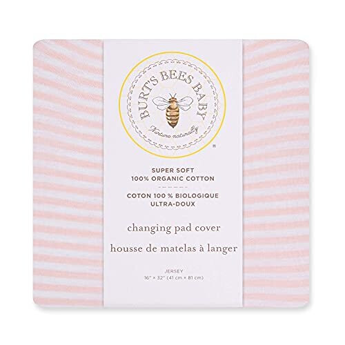 Classic Stripe Changing Pad Cover Blossom 1