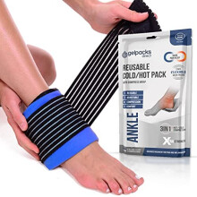 Ankle Ice Pack Wrap for Sports Injuries HotCold Gel Pack for Plantar Fasciitis Achilles Tendonitis Joint Pain Relief Microwavable HeatCold Compress
