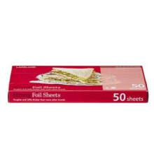 Thick Aluminium Kitchen Foil Ready Cut Sheets 27 x 30cm