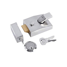 P89SCSC60 Deadlocking Nightlatch High Security with Automatic Deadlock Chrome Finish 60 mm Backset
