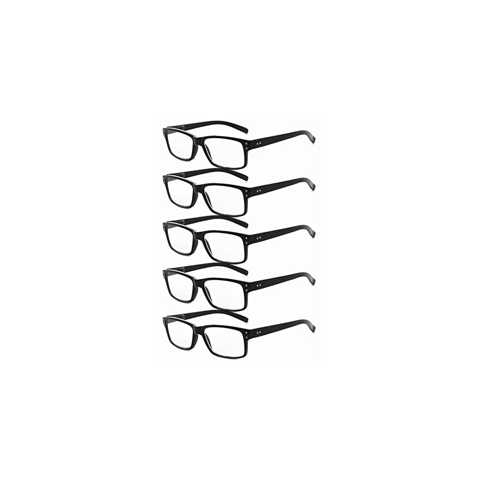 Mens Vintage Reading Glasses5 Pack Black Frame Glasses for Men ReadingReader Eyeglasses Women