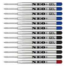 NEO+ Quality Ballpoint Pen Refills but Long Lasting Medium Point Fits Parker Ball Pen Too G2 Style Refill Made in Germany Discovery Pack
