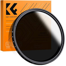 67mm ND2400 Slim Variable ND Neutral Density Filter Adjustable Fader ND2 ND4 ND8 ND16 to ND400 Lens Filter Microfiber Cleaning Cloth for DSLR Cameras
