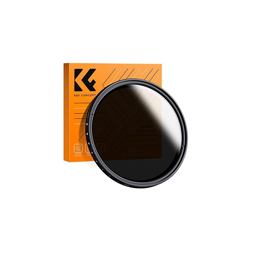 67mm ND2400 Slim Variable ND Neutral Density Filter Adjustable Fader ND2 ND4 ND8 ND16 to ND400 Lens Filter Microfiber Cleaning Cloth for DSLR Cameras