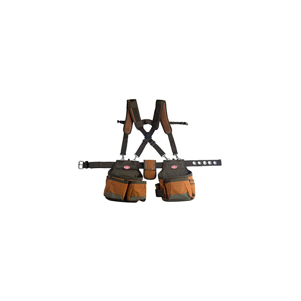 Airlift Tool Belt with Suspenders Tool Belts Original Series 50100 Brown 52 Inch