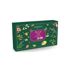 VAHDAM Assorted Loose Leaf Tea Sampler 20 Teas 100 Servings Black Green Oolong White Chai Herbal Teas Natural Ingredients 20 Individually Packed Bags