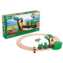 World Safari Train Set for Kids Age 3 Years Up Compatible with all BRIO Railway Sets Accessories