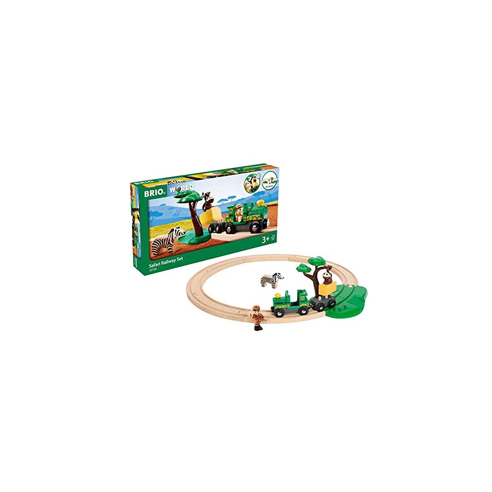 World Safari Train Set for Kids Age 3 Years Up Compatible with all BRIO Railway Sets Accessories