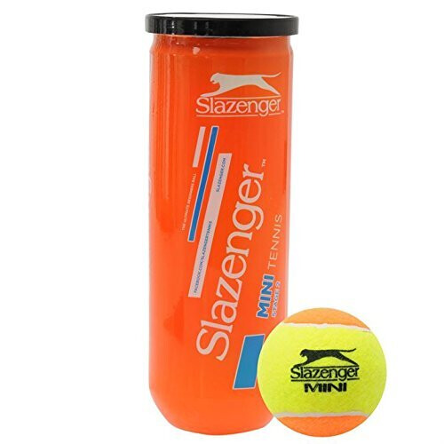 Slazenger Unisex Mini Orange Balls 3 Pack Stage 2 Beginners Low Compression