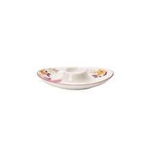 Mariefleur Basic Egg Cup Premium Porcelain WhiteMulticoloured Fiorato 1 Piece