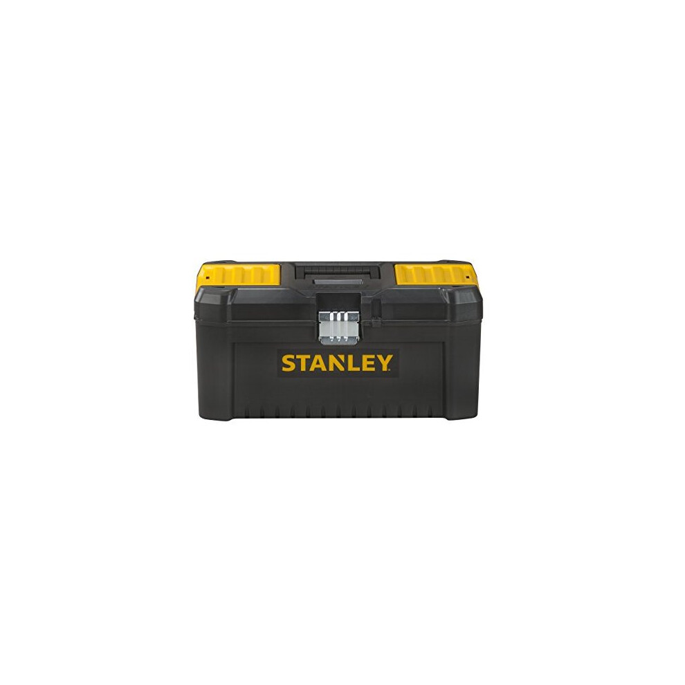 STST175518 Essential 16 Toolbox with Metal latches BlackYellow Inch