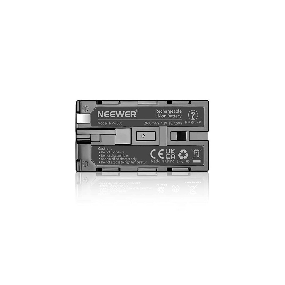 72V 2600mAh Rechargeable Liion Battery Pack Replacement for Sony NPF550570530 Compatible with Sony HandyCams Polaroid Other LED OnCamera Video Lights
