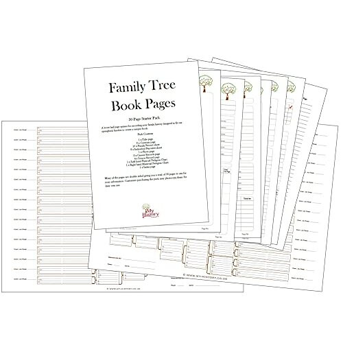 Family Tree Book Page Starter Pack White